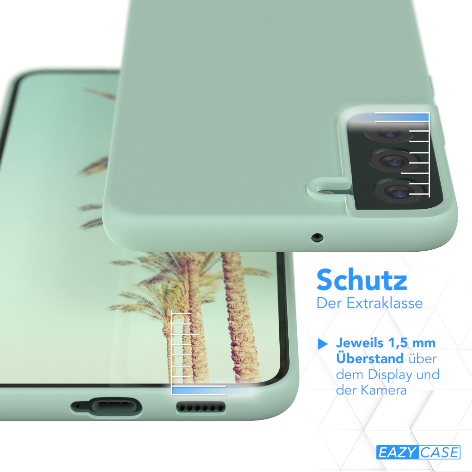 Grün Plus Premium S22 Silikon Samsung, Mint 5G, CASE Handycase, EAZY Galaxy Backcover,