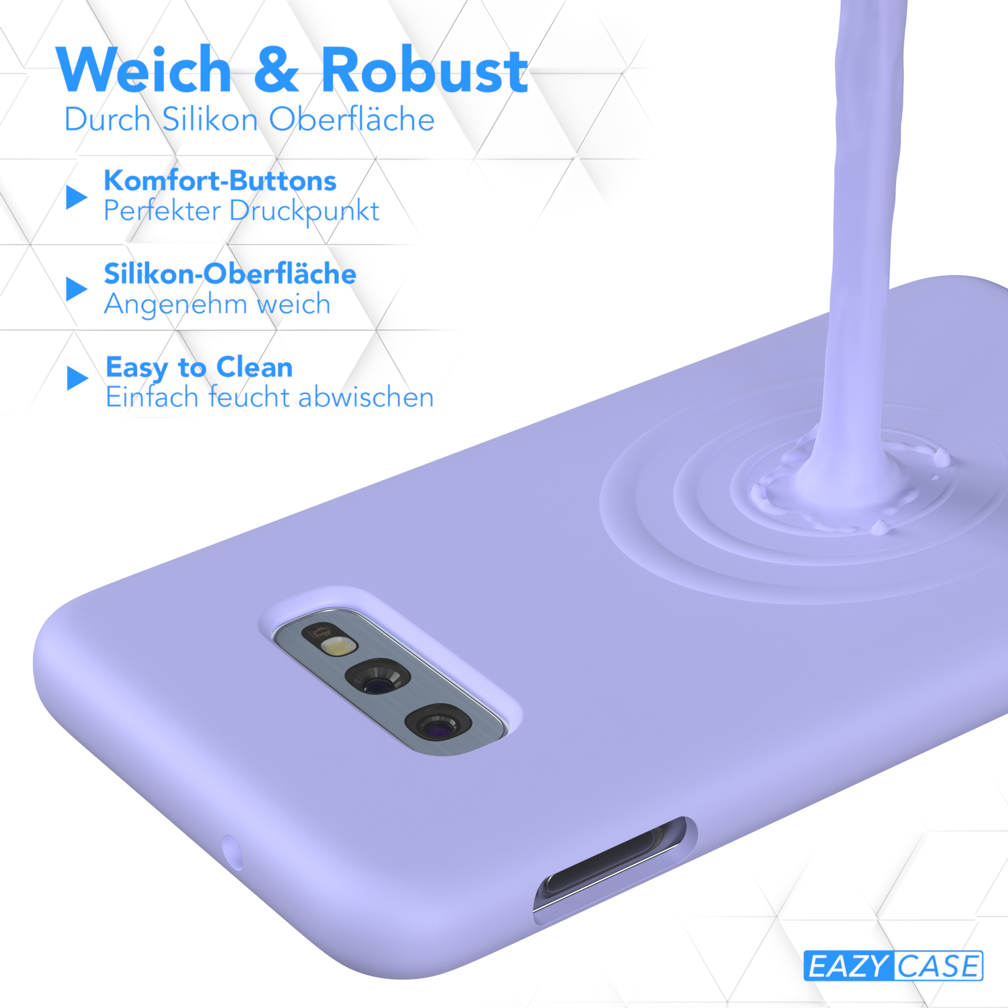 EAZY CASE Premium Lavendel Samsung, Lila / Galaxy Silikon Handycase, Backcover, Violett S10e