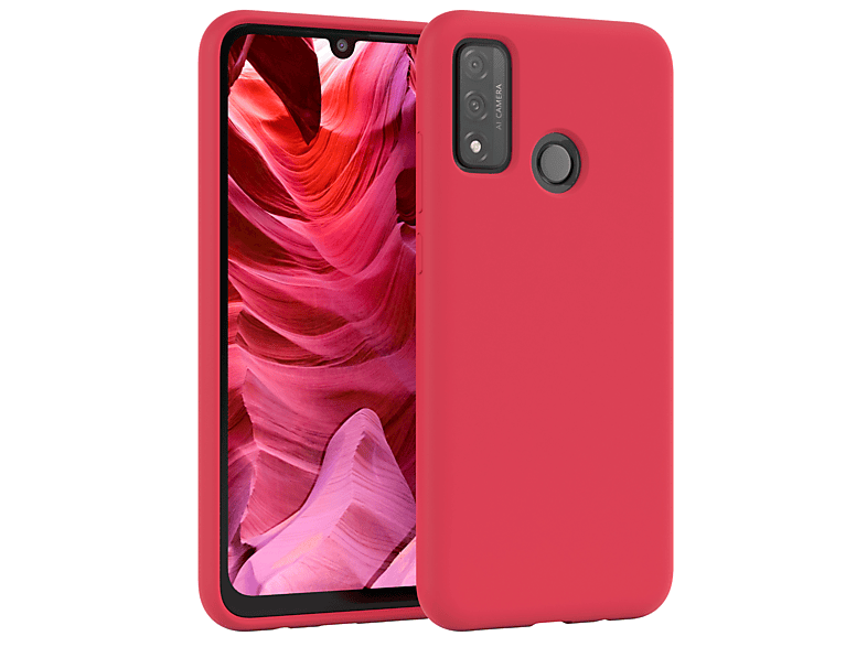 EAZY CASE Premium Silikon Handycase, Backcover, Huawei, P Smart (2020), Rot / Beere