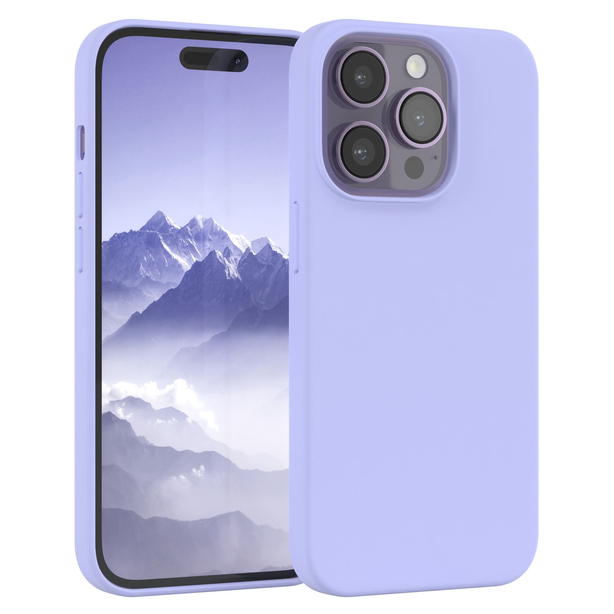 Premium CASE iPhone EAZY Pro, Lila Backcover, Handycase, Apple, 14 Violett Silikon / Lavendel
