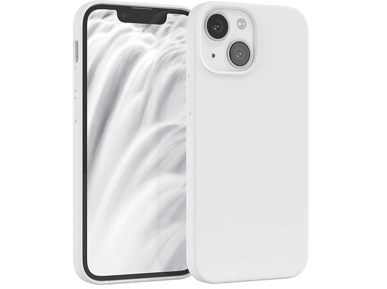 EAZY CASE Premium Silikon Handycase, Backcover, Apple, iPhone 13 Mini, Weiß