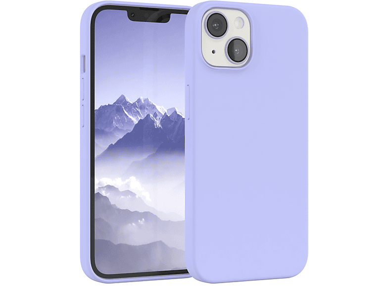 EAZY CASE Premium Silikon Handycase, Lila Violett iPhone Backcover, / Lavendel Apple, 14