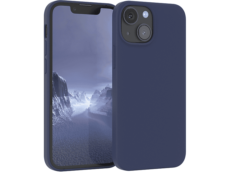 iPhone 13 CASE Mini, Backcover, Nachtblau Blau Silikon Handycase, Apple, EAZY / Premium