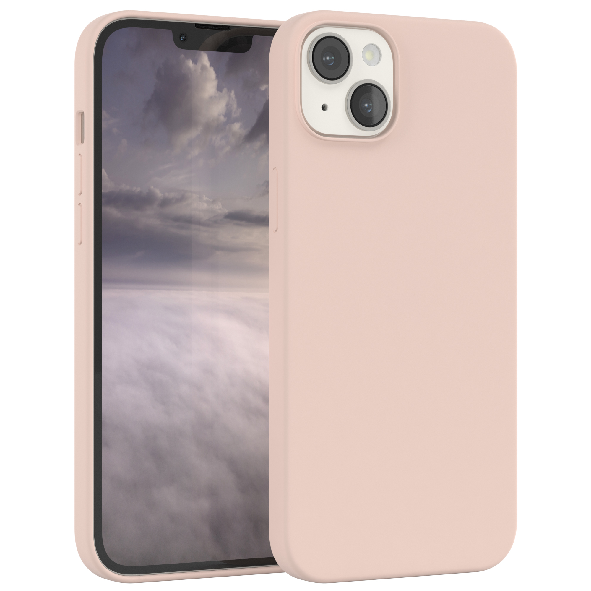 Silikon Plus, 14 Backcover, Apple, EAZY CASE Braun Rosa iPhone Premium Handycase,