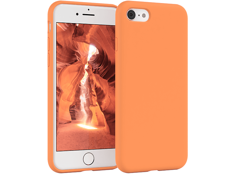 iPhone Silikon Backcover, 8, SE 2022 Orange CASE iPhone / Apple, Handycase, Premium SE 2020, EAZY 7 /