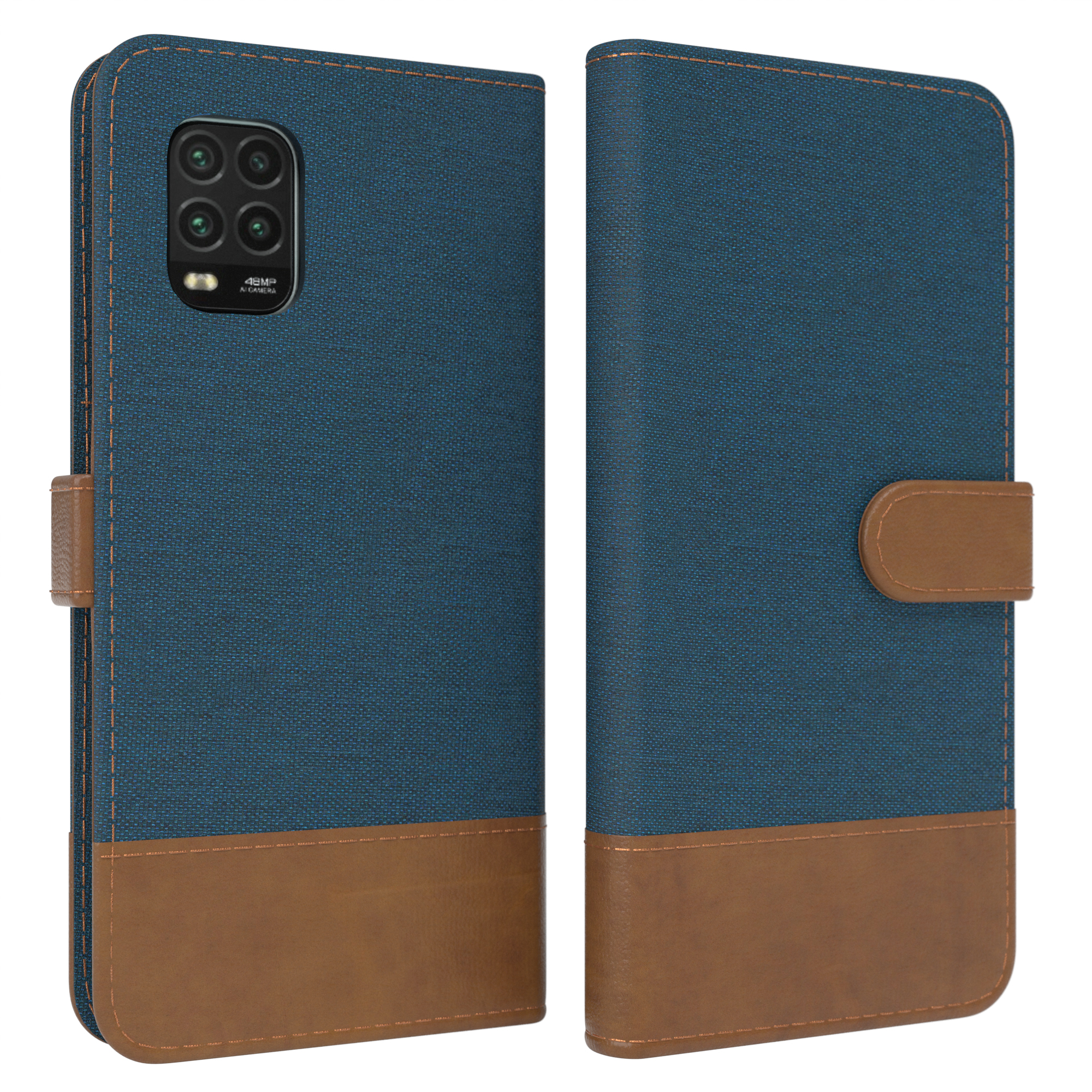 EAZY CASE 10 Lite Blau Kartenfach, 5G, Klapphülle Bookcover, mit Mi Bookstyle Xiaomi, Jeans