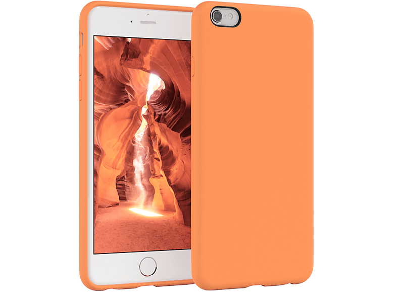 Premium 6S, Orange Backcover, / 6 Handycase, EAZY iPhone CASE Silikon Apple,