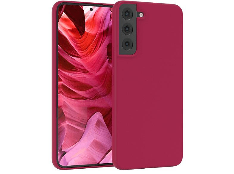 EAZY CASE Premium Silikon Handycase, Backcover, Samsung, Galaxy S22 Plus 5G, Rot / Beere