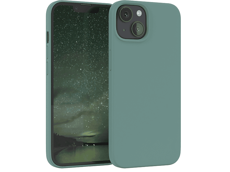 / Premium iPhone Handycase, 13, CASE Apple, Backcover, Nachtgrün EAZY Silikon Grün