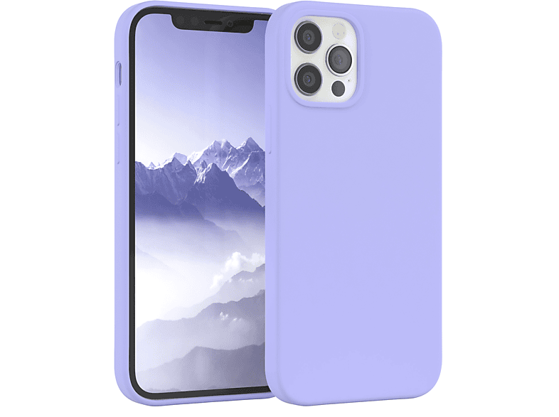 / CASE iPhone Handycase, / 12 Silikon Apple, Lila Lavendel EAZY Violett Premium 12 Pro, Backcover,