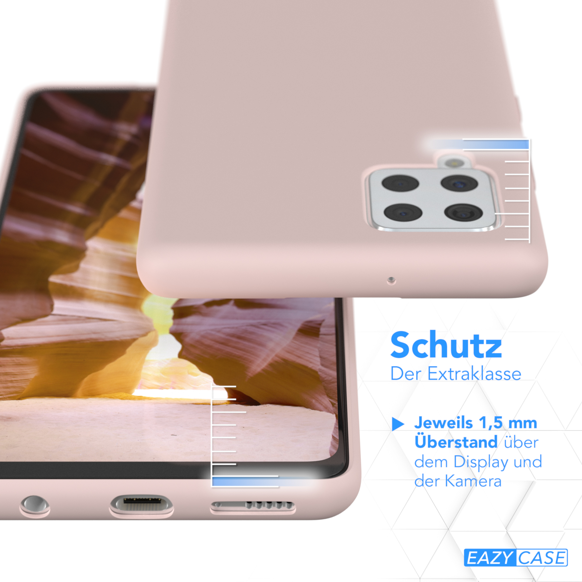 EAZY CASE Premium Silikon Handycase, 5G, Altrosa / Galaxy A42 Backcover, Samsung, Rosa