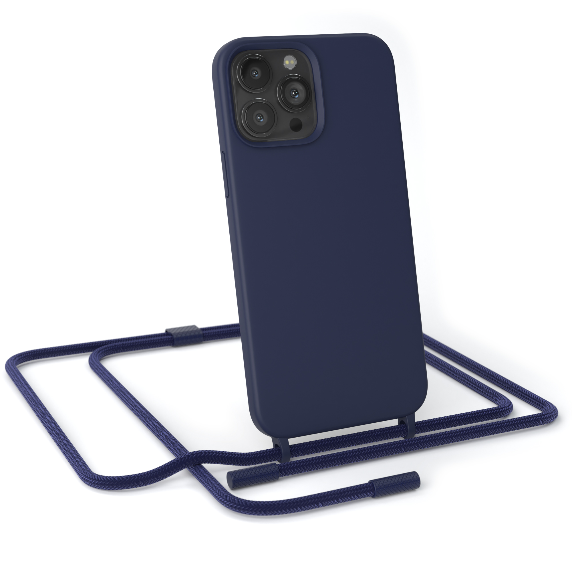 EAZY CASE Color, iPhone Umhängetasche, Apple, Nachtblau Pro Full 13 Dunkel Max, Handykette Runde / Blau