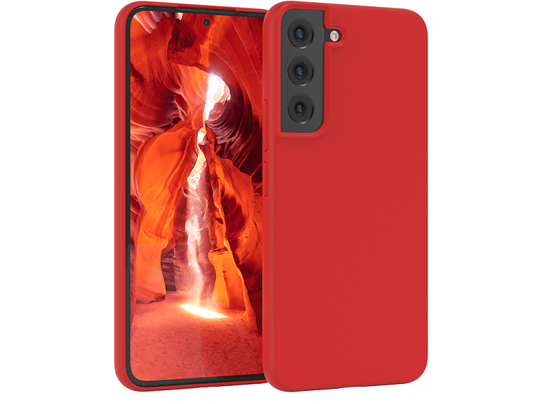 EAZY CASE Premium Silikon Handycase, Rot S22 Samsung, 5G, Backcover, Galaxy