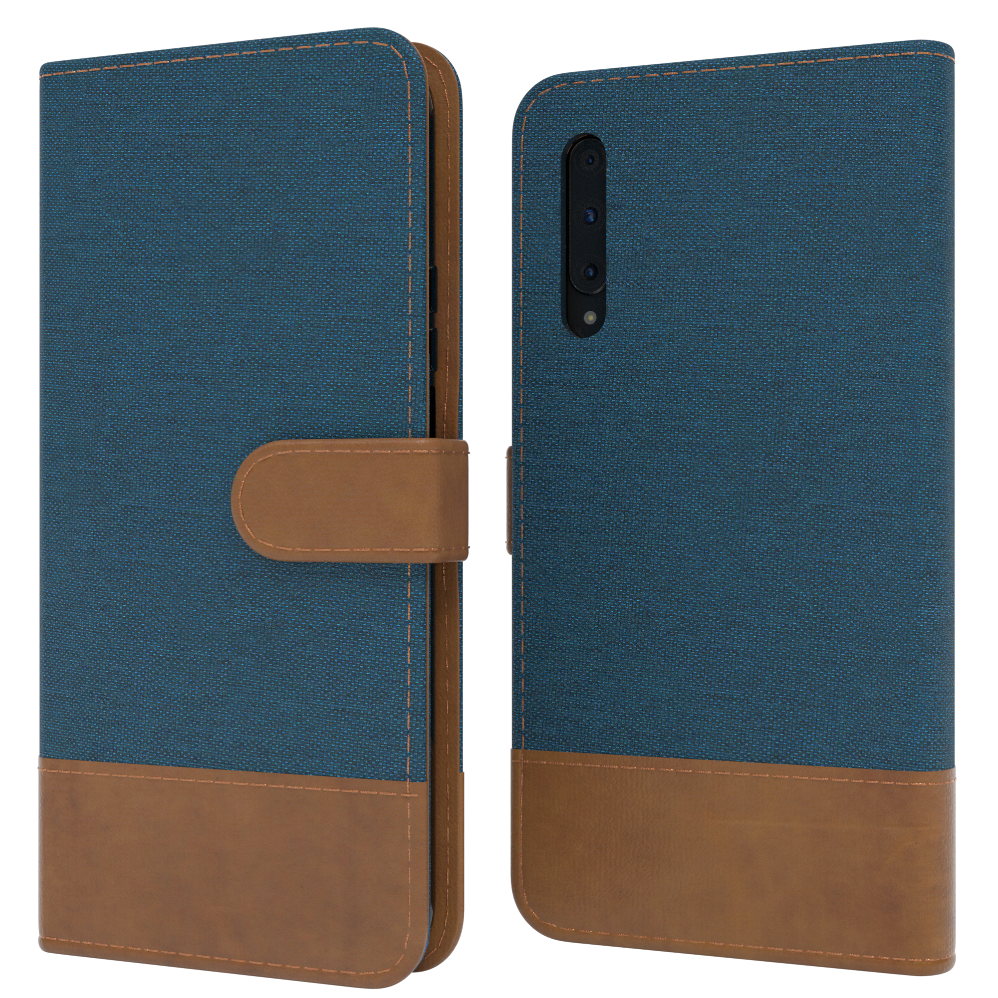 EAZY CASE Bookstyle Klapphülle Jeans Honor P Y9s Bookcover, Pro Smart Blau Pro, / (2019) / mit Huawei, 9X Kartenfach