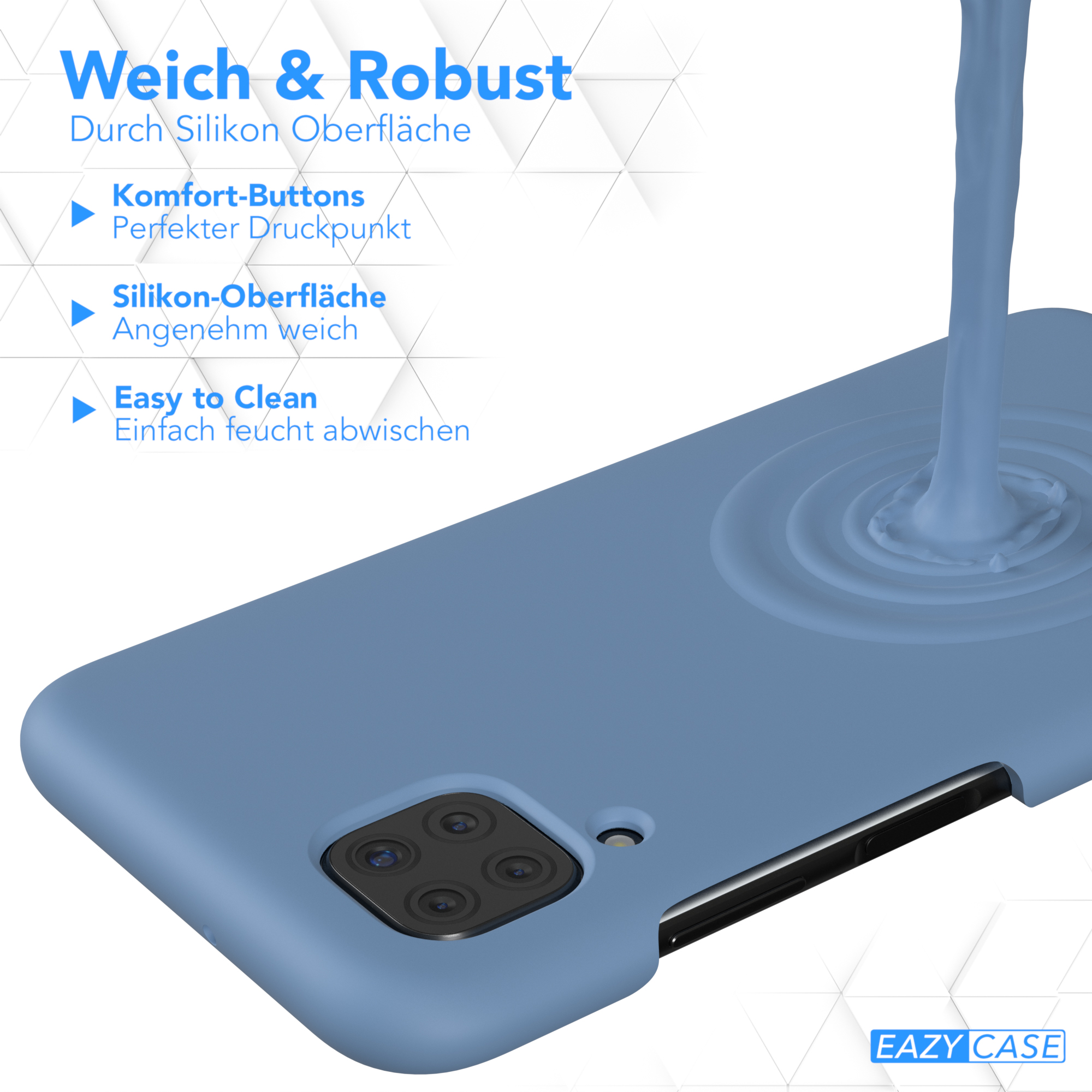 EAZY CASE Premium Silikon Handycase, Lite, P40 Blau Huawei, Eis Backcover