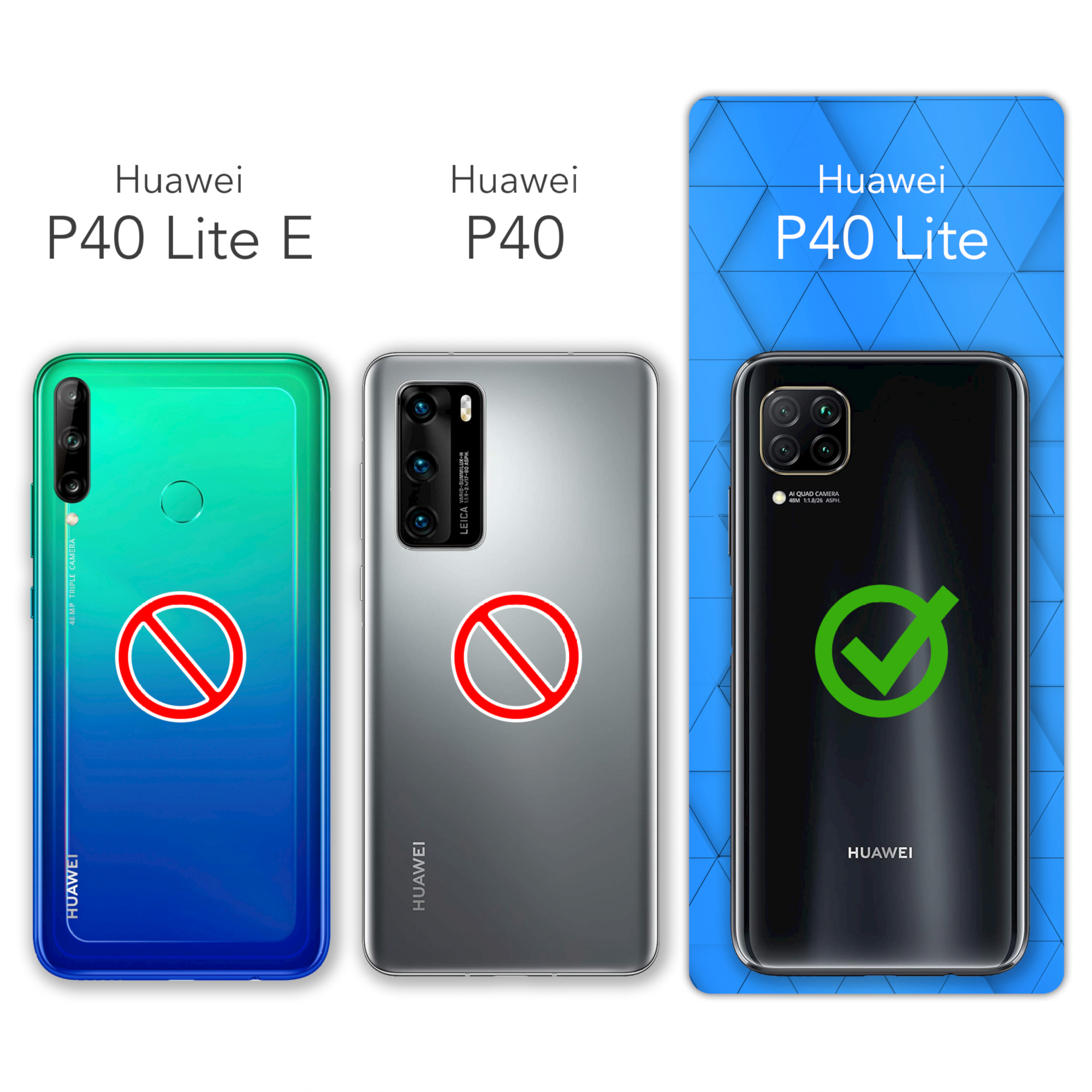 EAZY CASE Premium Lite, Blau Huawei, Silikon Backcover, Eis Handycase, P40