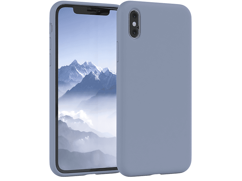 EAZY CASE Premium Silikon Handycase, Backcover, Apple, Eis XS Max, iPhone Blau