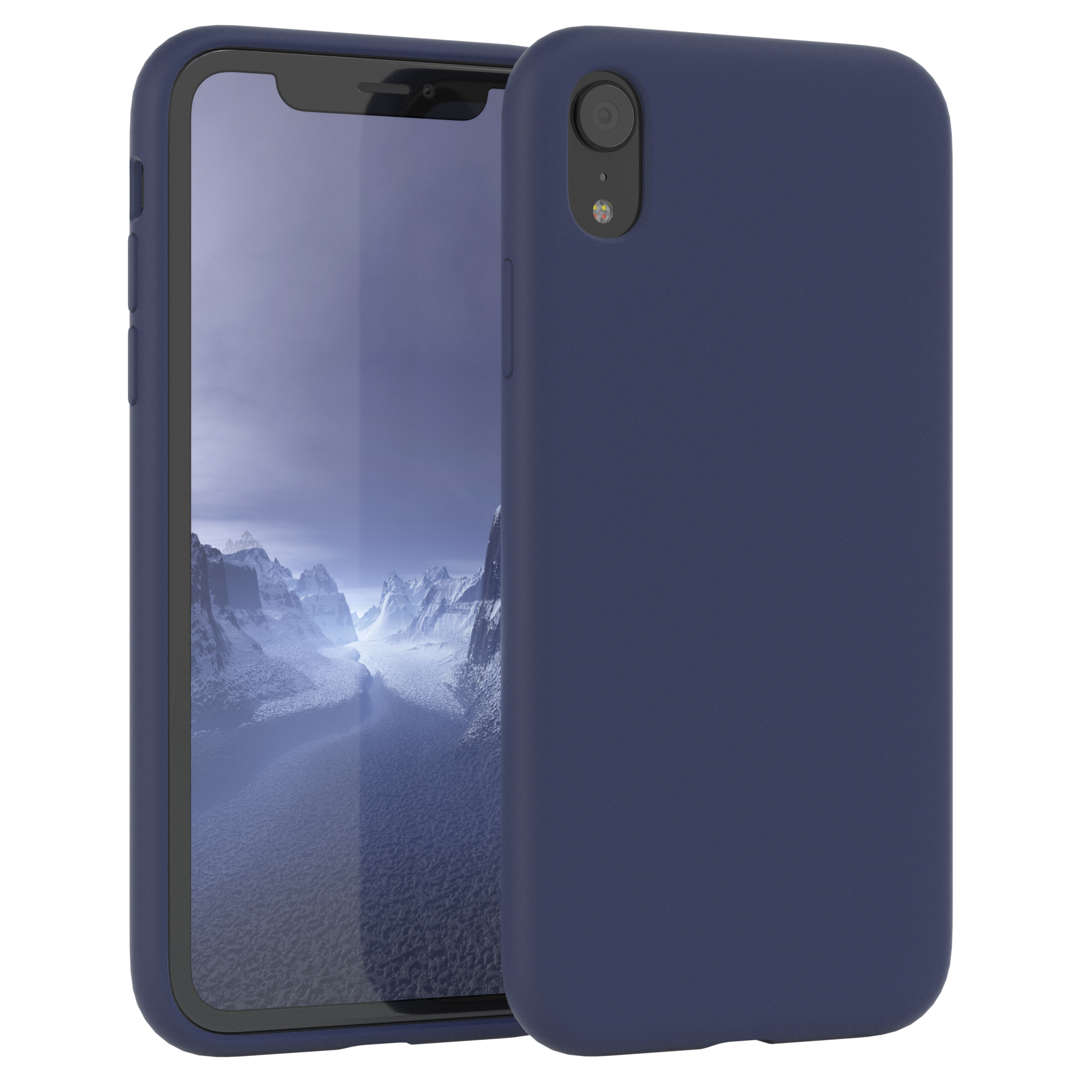 XR, Premium Backcover, Apple, Silikon CASE iPhone / EAZY Handycase, Blau Nachtblau