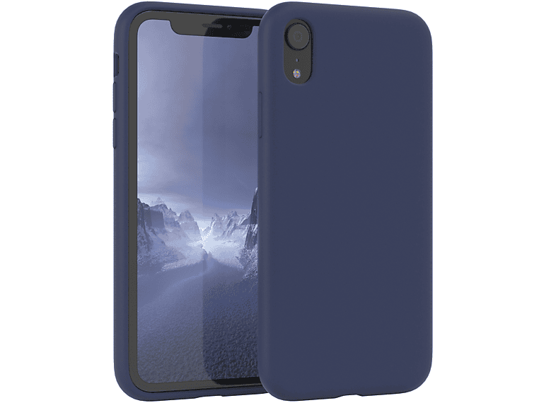 EAZY CASE Premium Silikon Handycase, / iPhone Backcover, Nachtblau Apple, XR, Blau