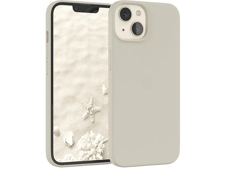 EAZY CASE Silikon Backcover, Premium Handycase, Beige iPhone Taupe Apple, / 13