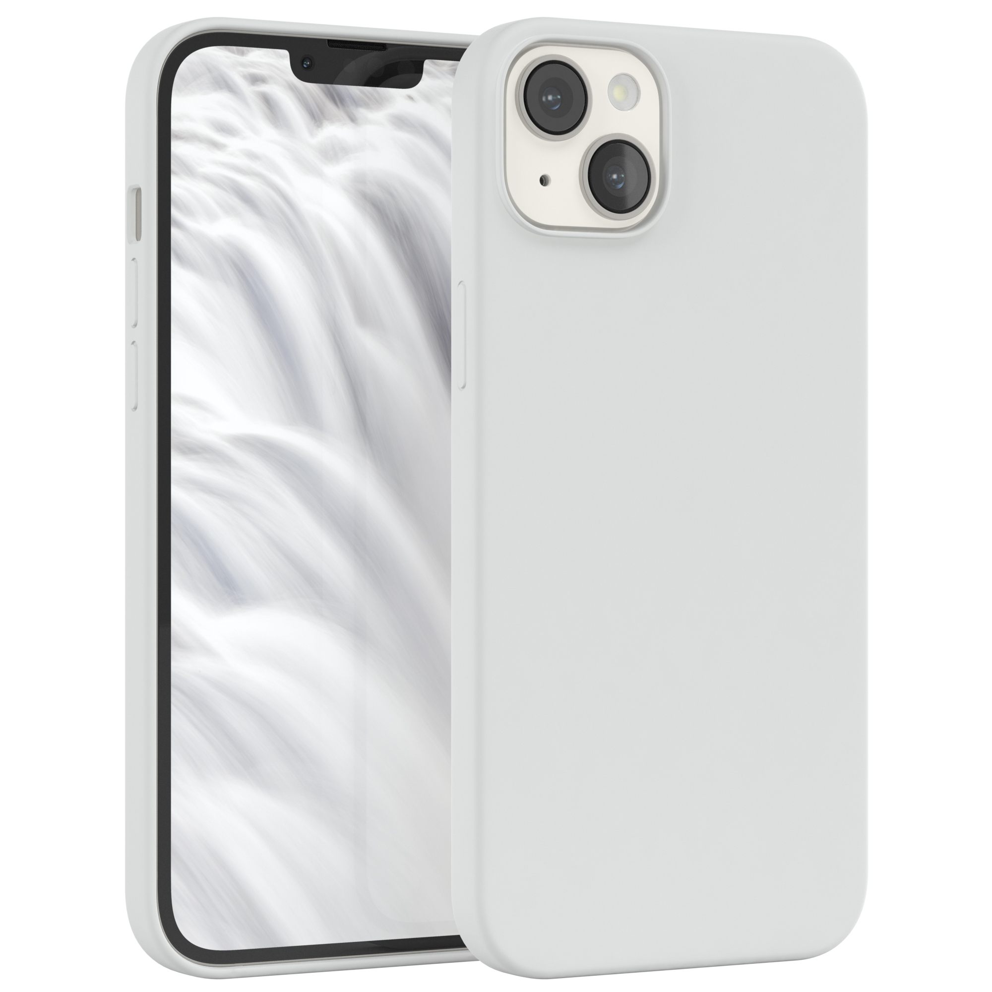 Backcover, iPhone Weiß Premium CASE Silikon EAZY Plus, Handycase, 14 Apple,