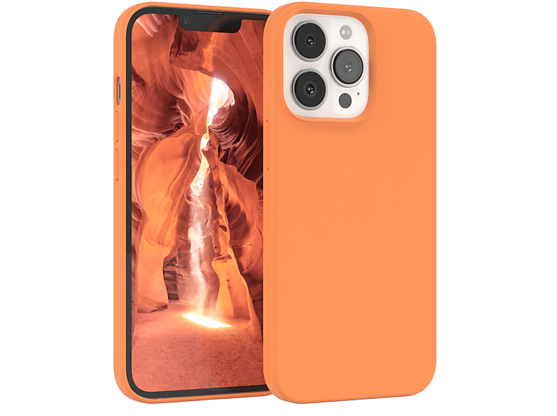 EAZY CASE Orange iPhone Pro, Backcover, Premium 13 Apple, Handycase, Silikon