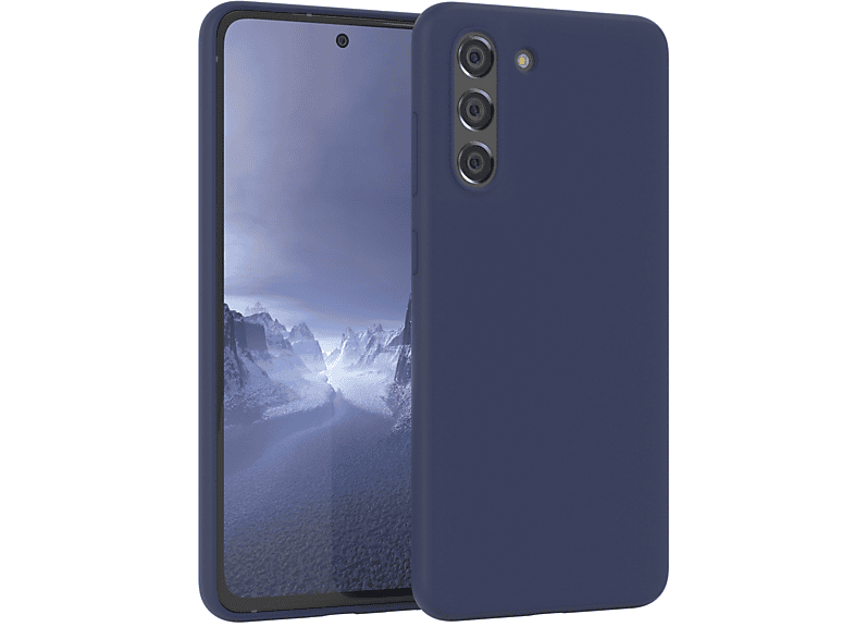 FE S21 Samsung, / Premium CASE 5G, EAZY Handycase, Nachtblau Blau Galaxy Silikon Backcover,