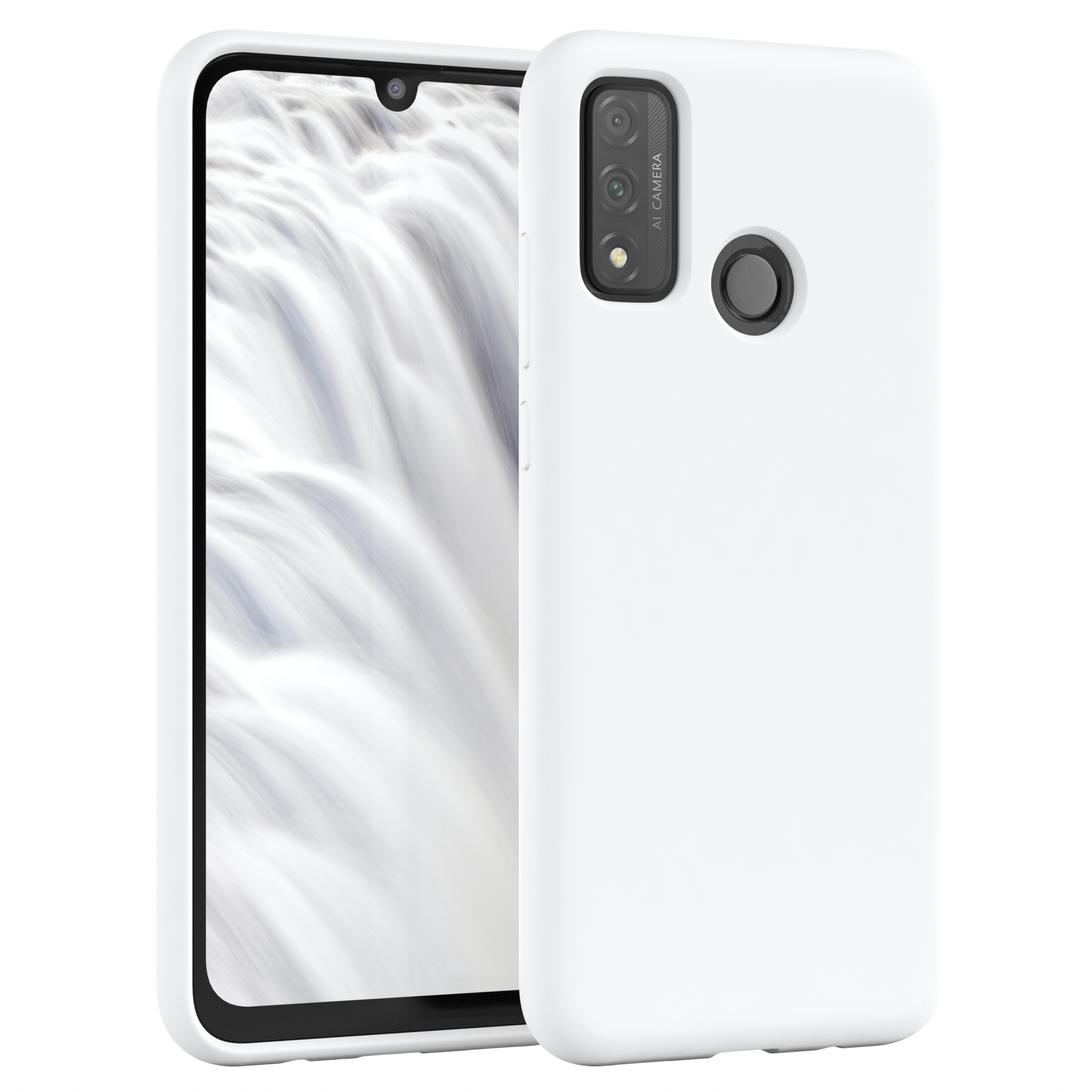 EAZY CASE Premium Silikon Handycase, Weiß Smart Huawei, P Backcover, (2020)