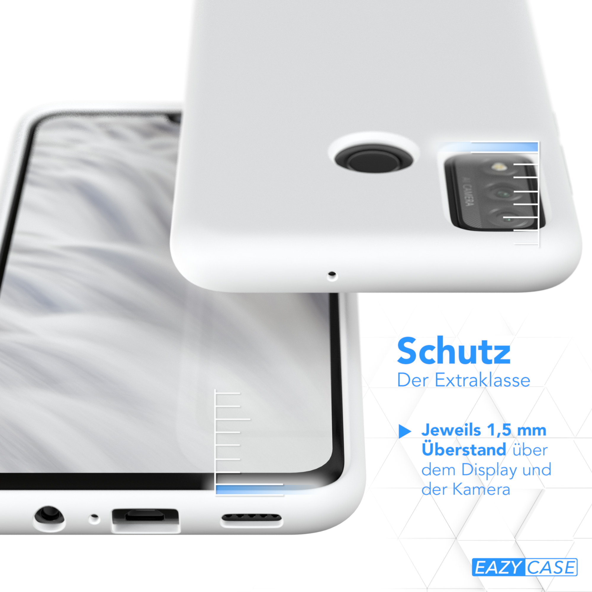 (2020), Handycase, Weiß Backcover, CASE Smart EAZY Huawei, Silikon P Premium