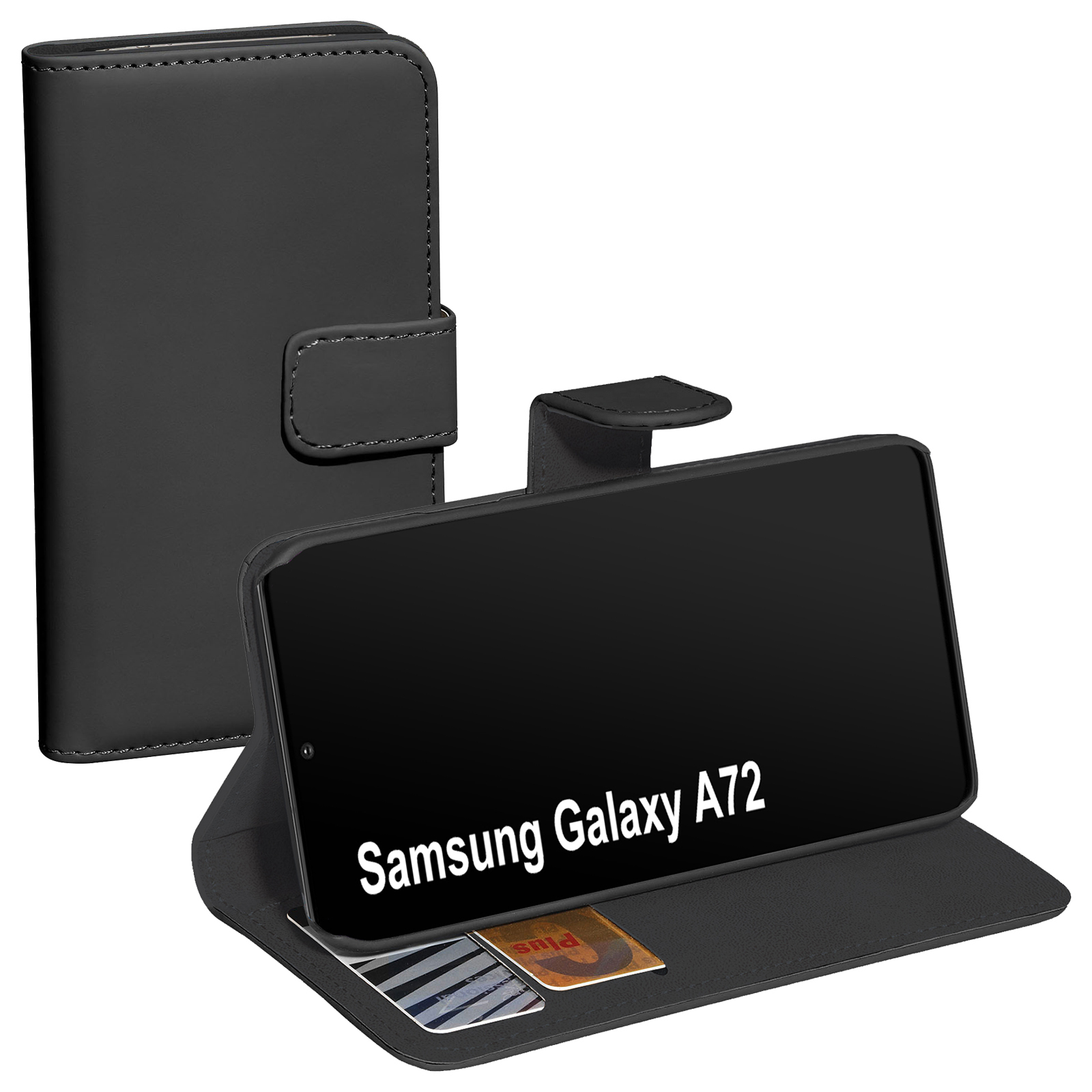 Bookcover, Samsung, schwarz, PEDEA A72, Schwarz Classic, Bookstyle Galaxy
