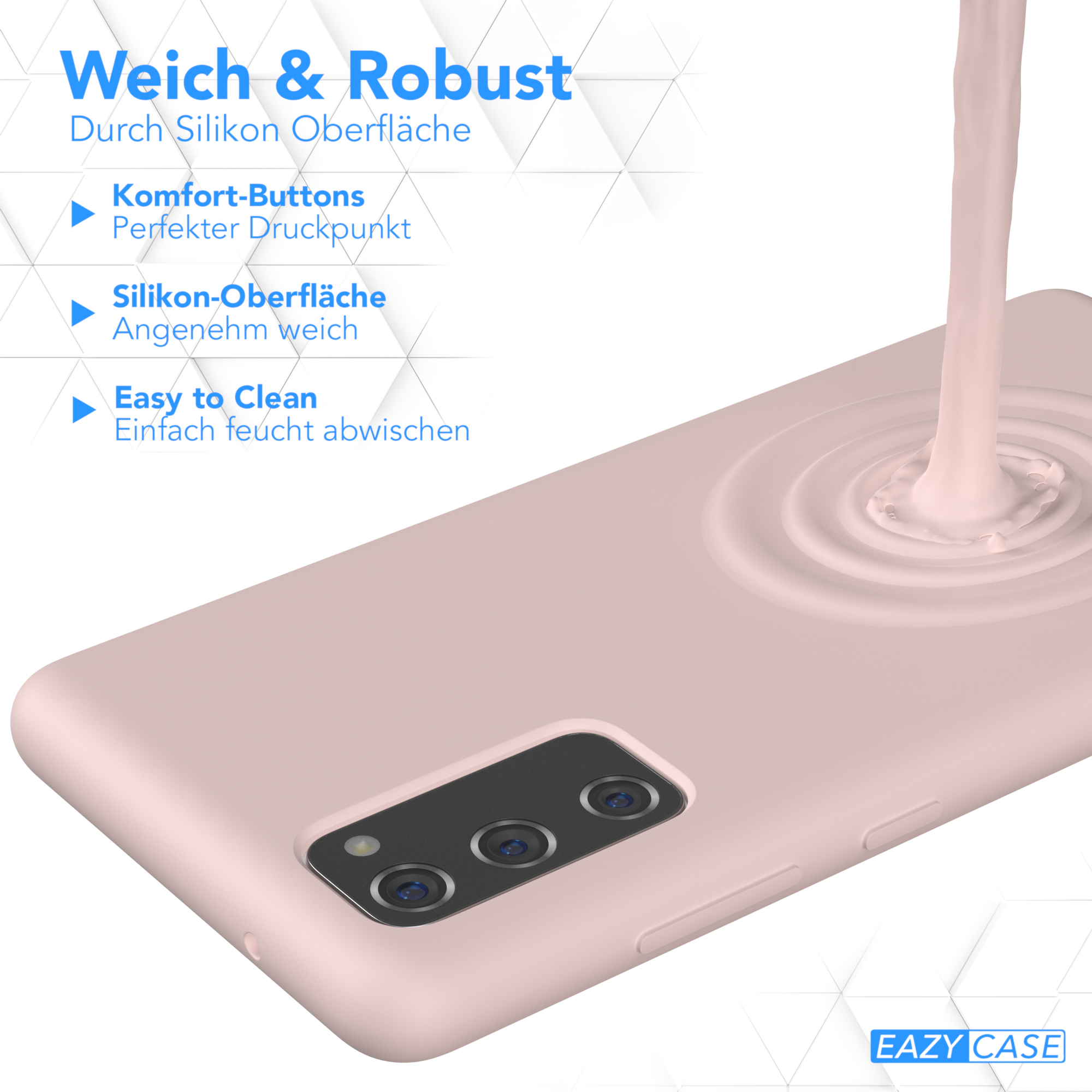 Handycase, EAZY Backcover, 5G, / / S20 S20 Silikon Rosa Altrosa Galaxy FE Samsung, CASE FE Premium