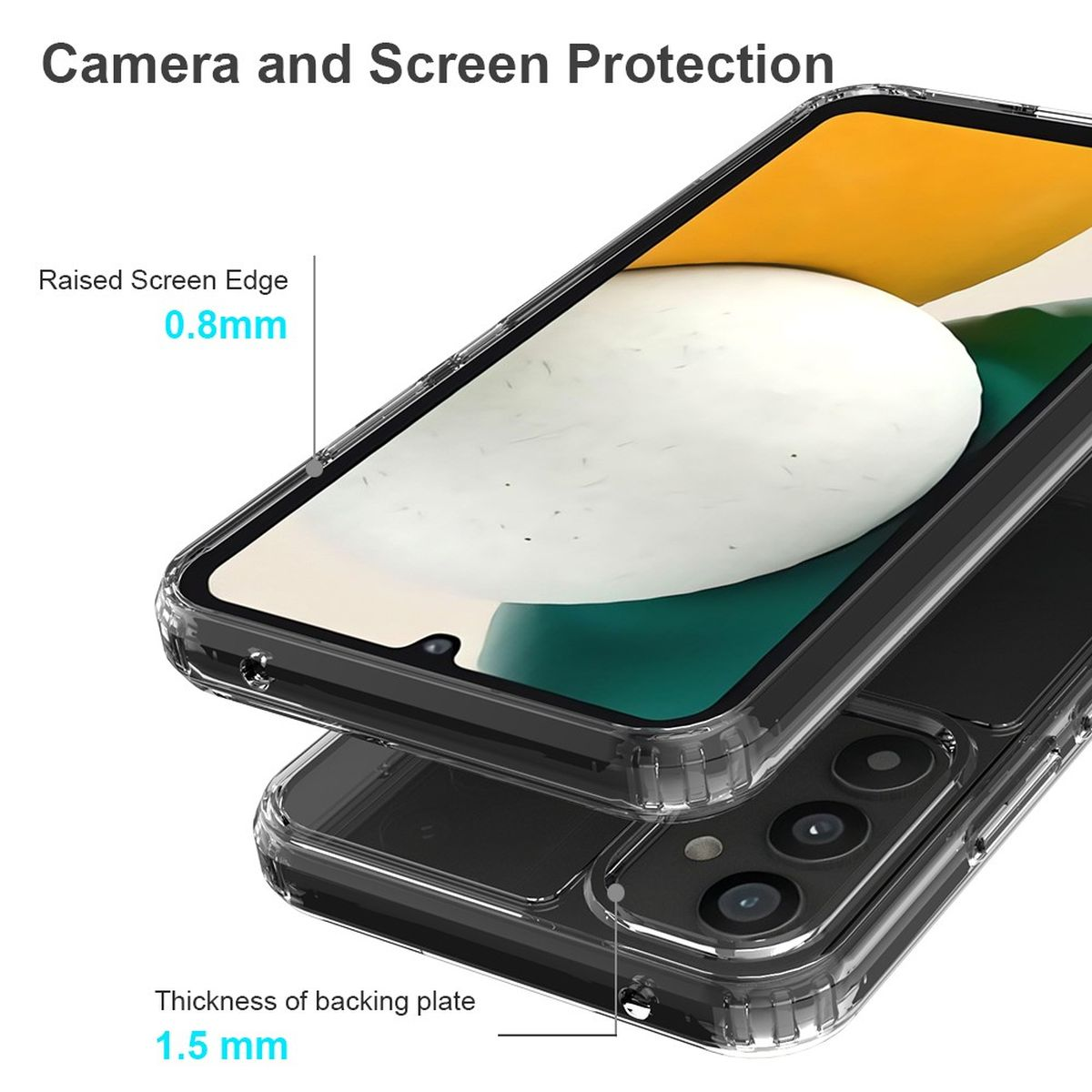 und Handycase Samsung, A34 Backcover, COVERKINGZ 5G, Display- Kameraschutz, Galaxy Transparent mit