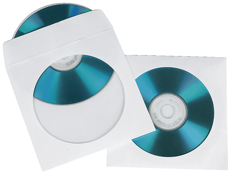 Weiß CD 25 Papier-Schutzhüllen Leerhüllen HAMA