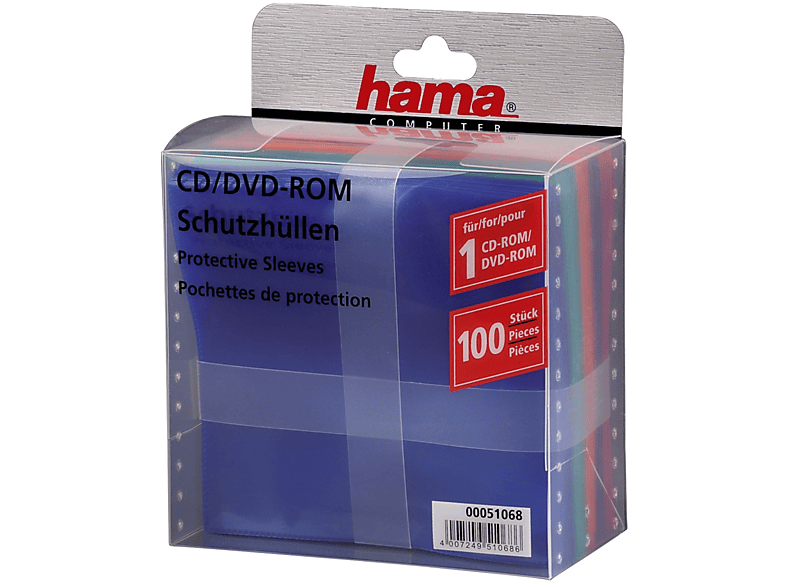 HAMA 100er - Pack CD Leerhüllen Blau