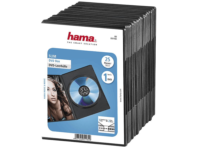 HAMA 25er - Pack CD Leerhüllen Schwarz