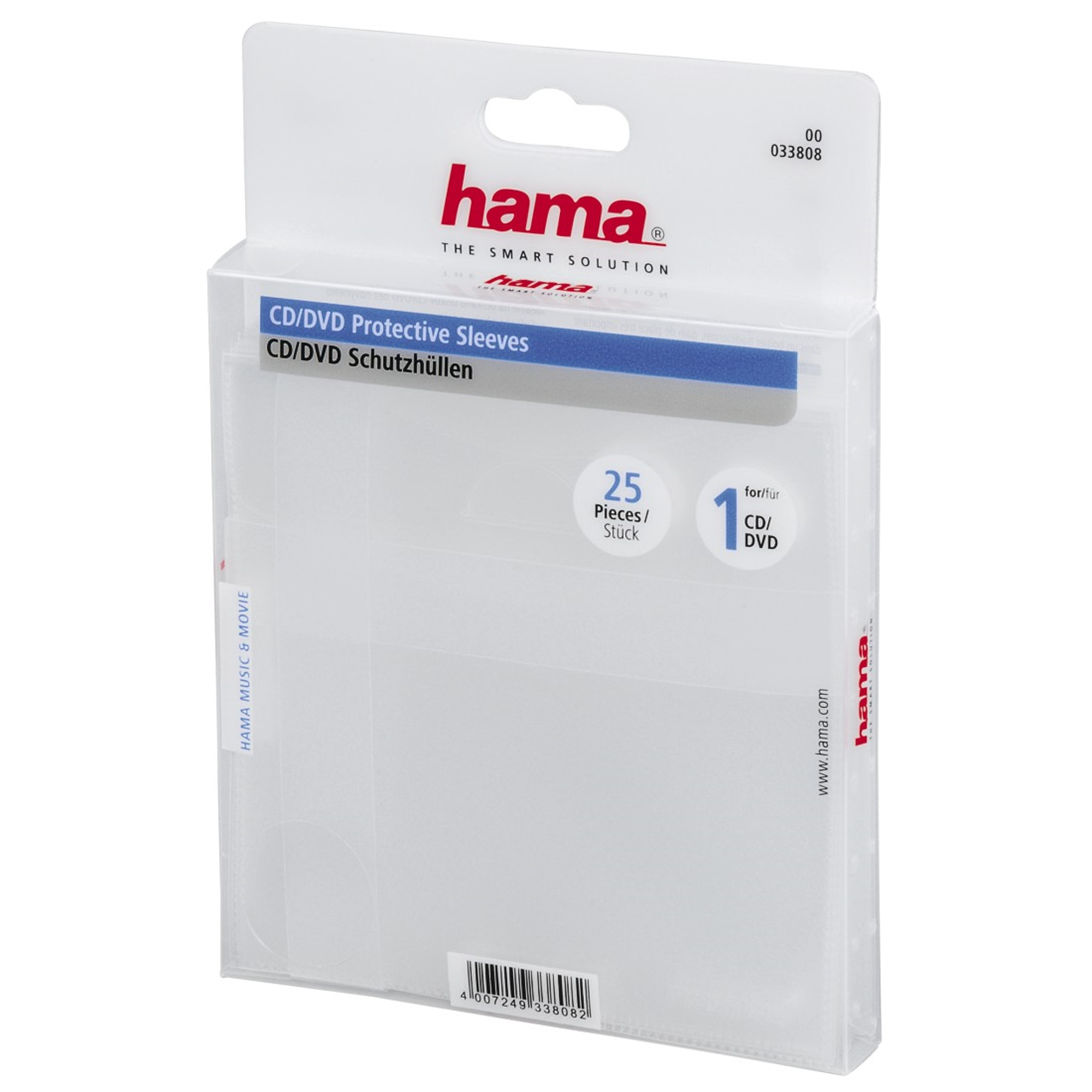 HAMA 25er Transparent CD Leerhüllen - Pack