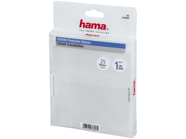 CD 25er Transparent HAMA Leerhüllen Pack -