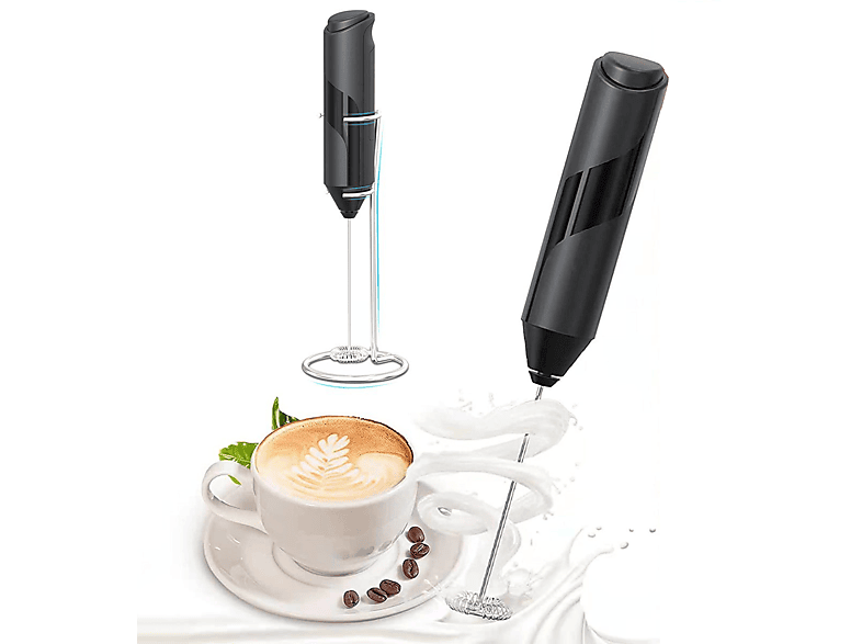 (5 schwarz Milchaufschäumer,Schneebesen Volt) Milchaufschäumer DEDOM Kaffee und Milchaufschäumer-Mixer,Milchaufschäumer