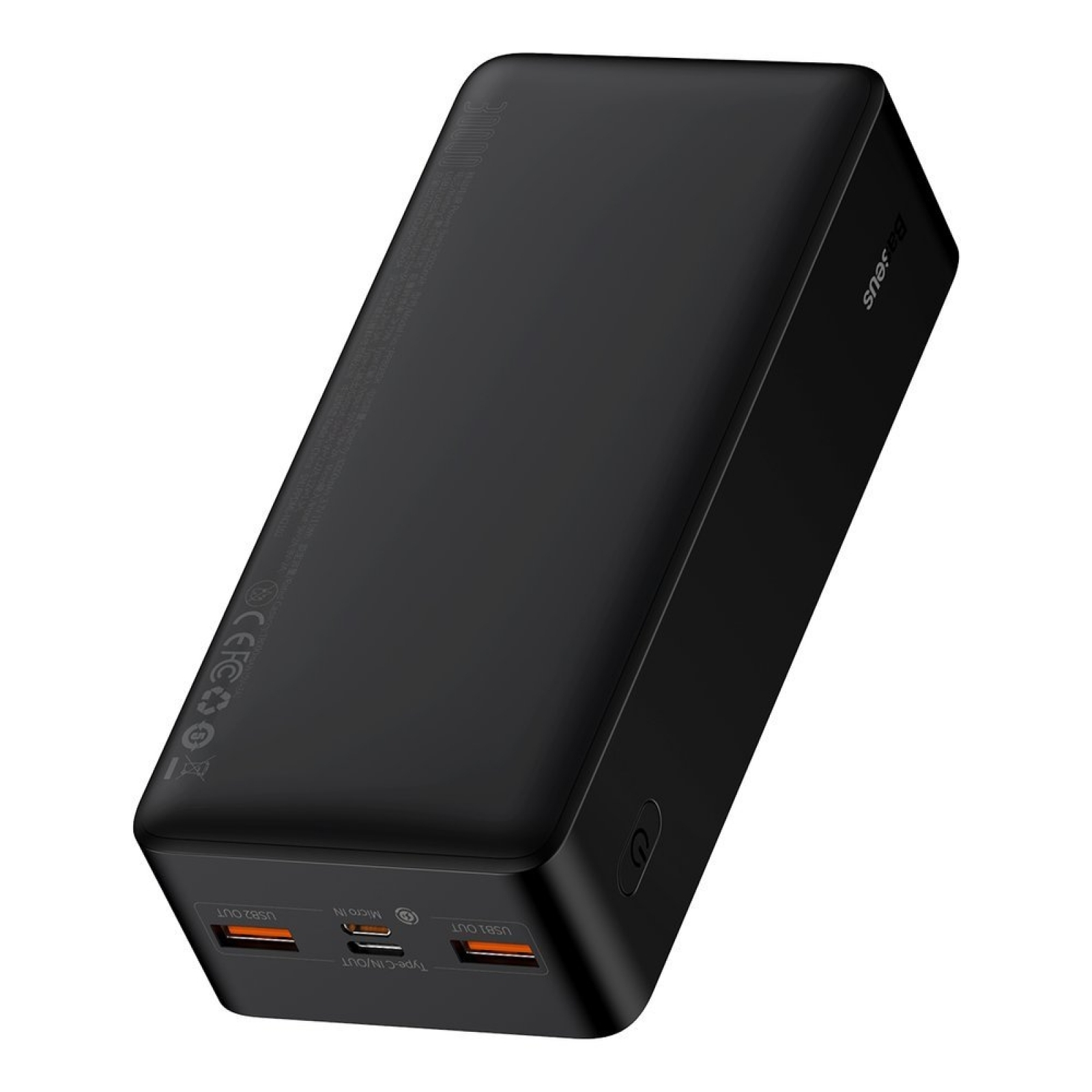 + USB USB A FCP Bipow Schnellladung Notebook-Akku, Digital mAh Powerbank C BASEUS AFC 1.5 Display LiIon 20W (PPDML-N01) 30000mAh