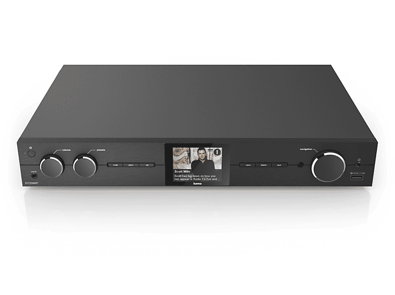 HAMA DIT2006BT Radio, Bluetooth, Schwarz