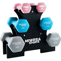 MIWEBA SPORTS  NKH120 Kurzhantel, Rosa Türkis Grau