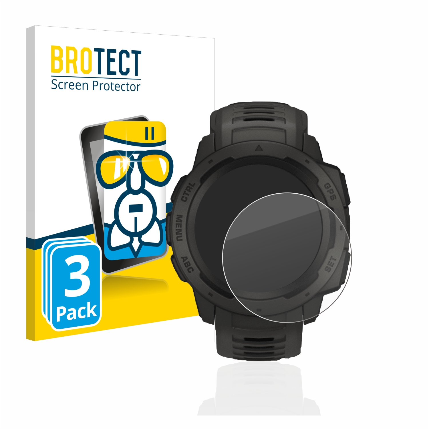 BROTECT 3x klare Schutzfolie(für Airglass Instinct) Garmin