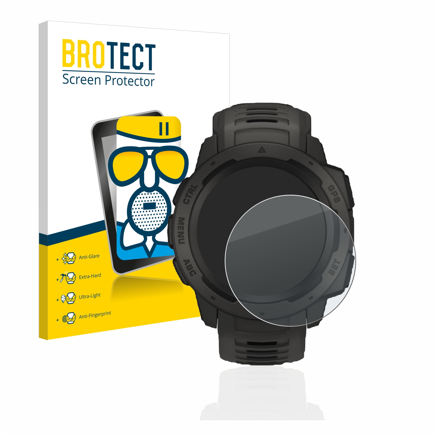 Garmin Instinct) Schutzfolie(für Airglass matte BROTECT