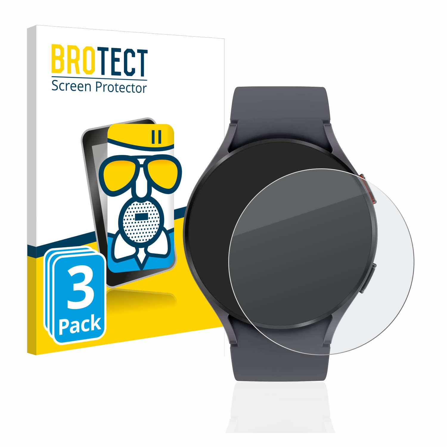 BROTECT Airglass Watch (44mm)) Schutzfolie(für 3x 5 Galaxy Samsung matte