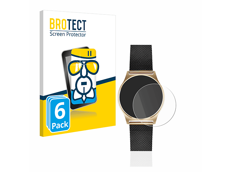 BROTECT 6x Airglass klare Schutzfolie(für Xlyne X-Watch Joli XW Pro)