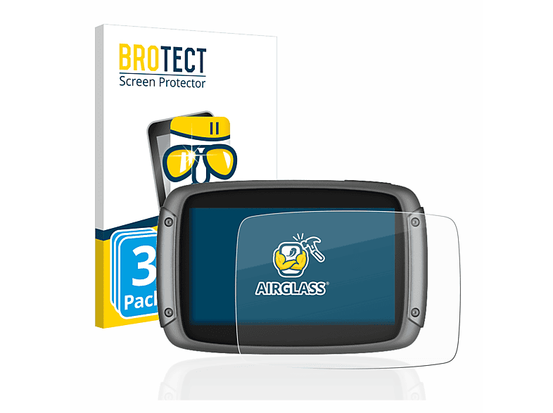 BROTECT 3x Airglass klare Schutzfolie(für TomTom Rider 550)