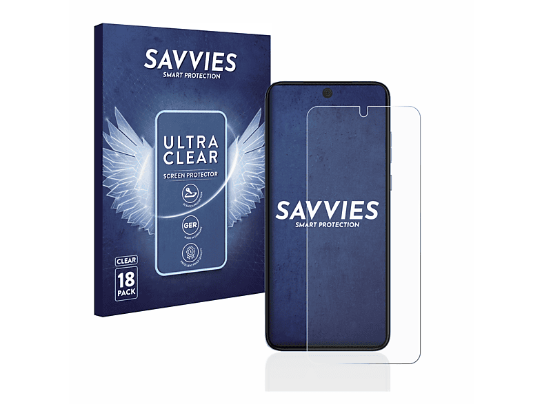 SAVVIES 18x klare Schutzfolie(für Motorola Edge 30 Neo)