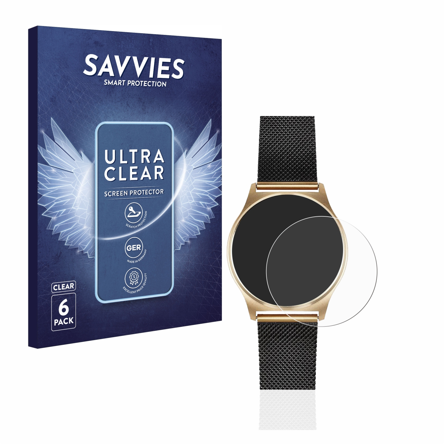 SAVVIES 6x klare Schutzfolie(für Xlyne Pro) Joli X-Watch XW