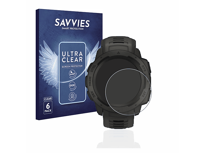 Garmin klare SAVVIES 6x Instinct) Schutzfolie(für