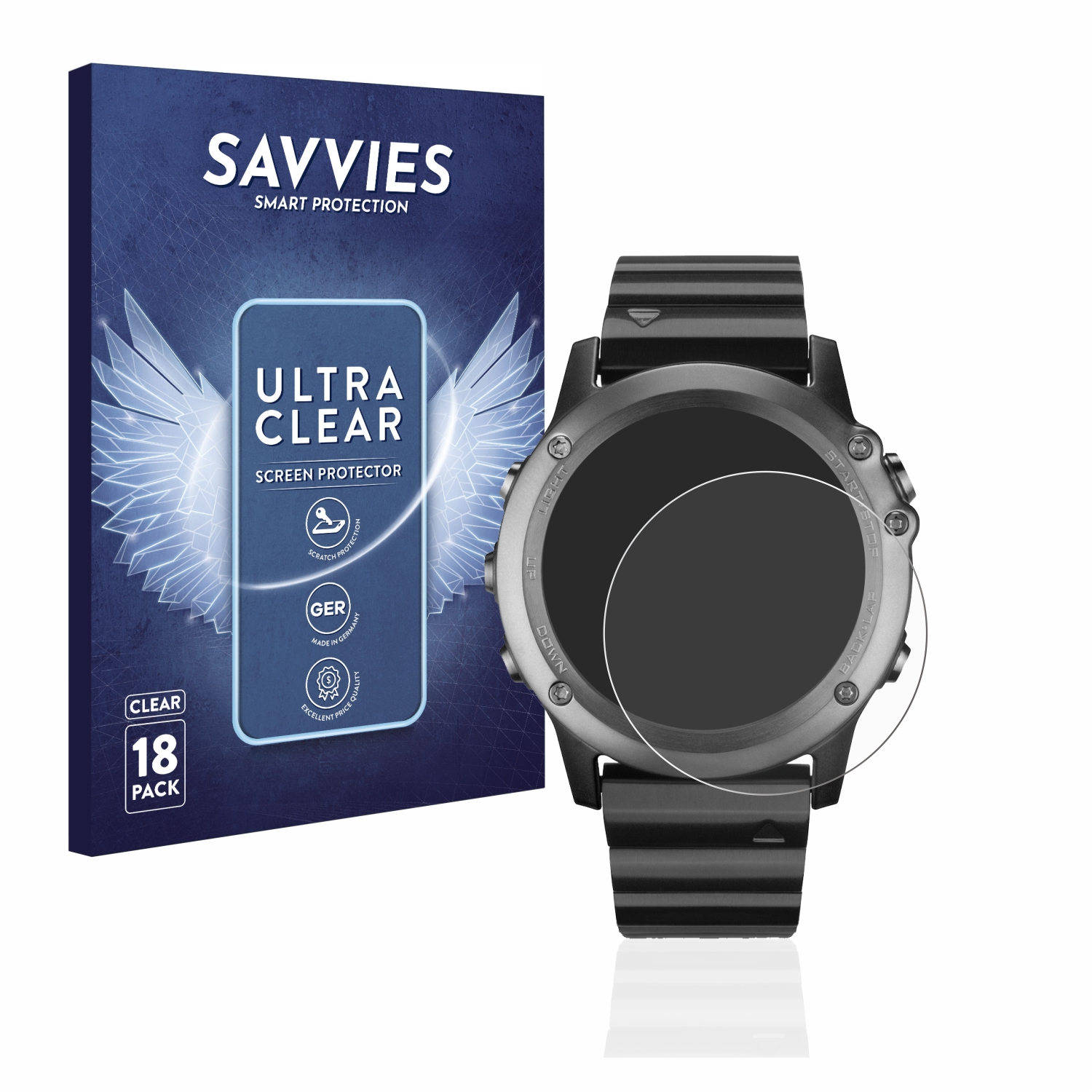 SAVVIES 18x Fenix klare 3) Garmin Schutzfolie(für